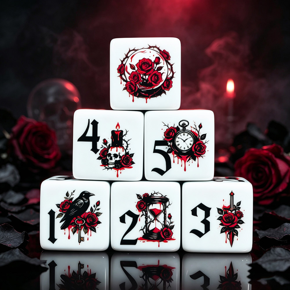 Board Game Dnd - Set di 12 Dadi Acrilici D6