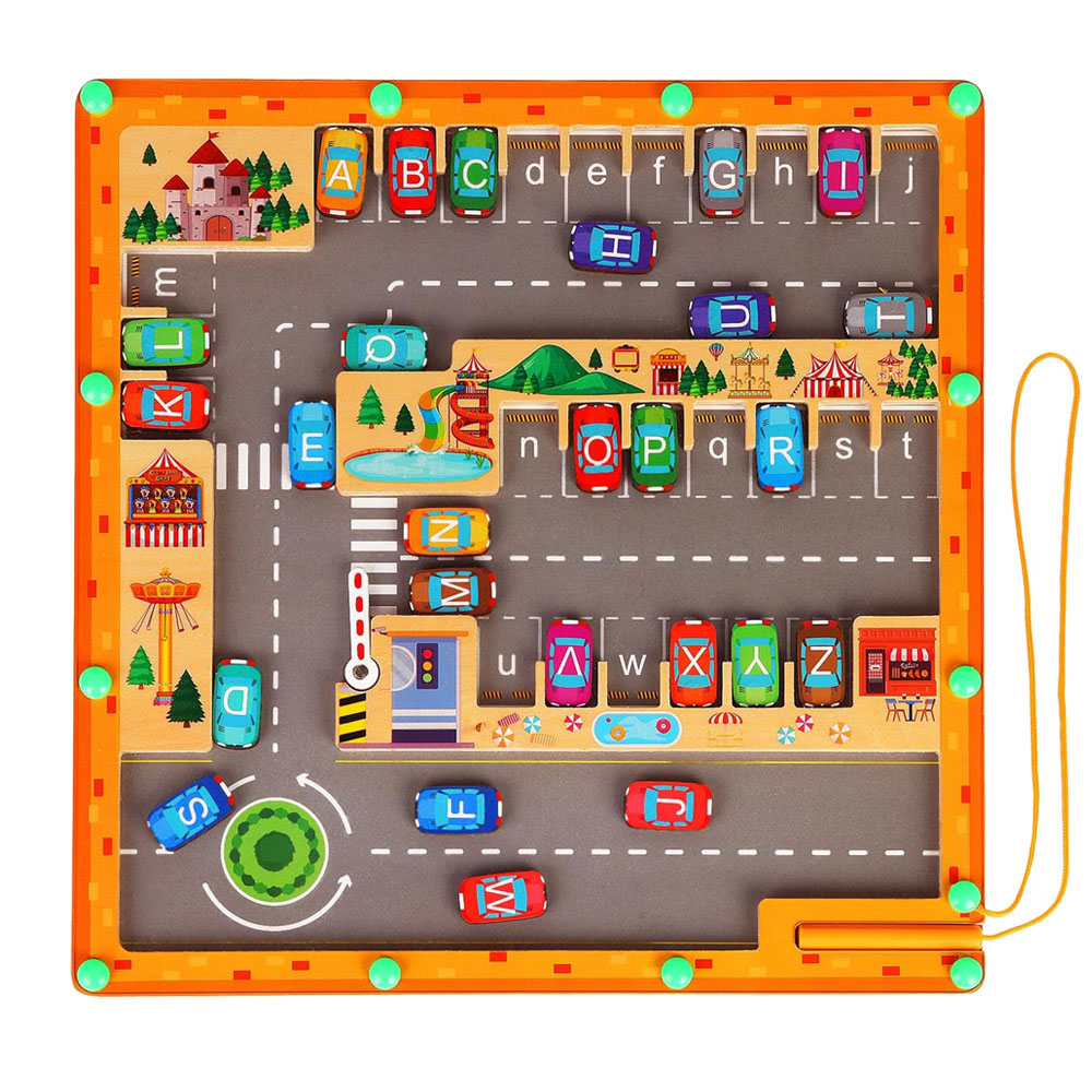 Board Game For 2 People - Labirinto magnetico per colori e numeri