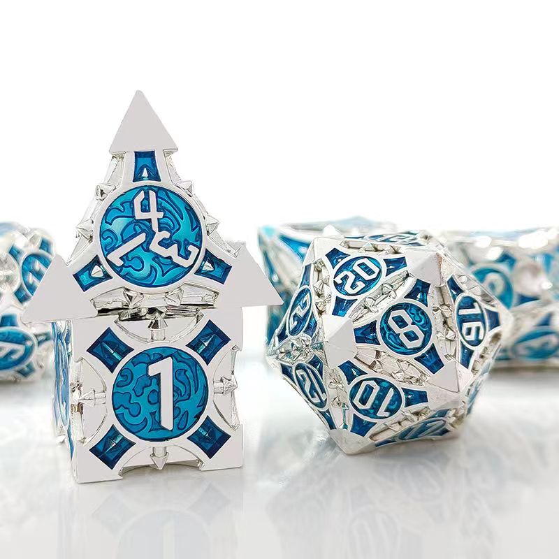 Board Game Dnd - 7 pz Cosplay D4-D20 DND ottone