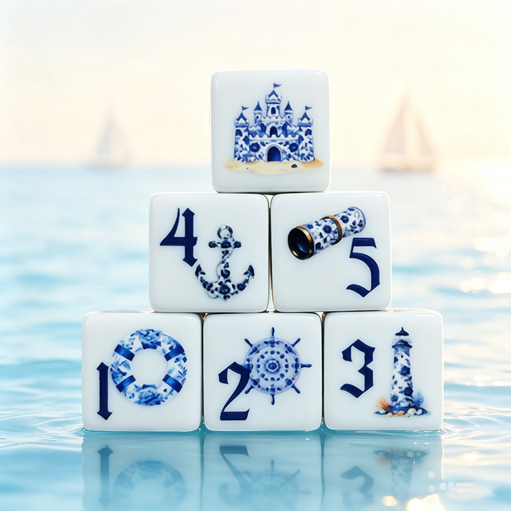 Board Game Dnd - Set di 12 Dadi Acrilici Blu