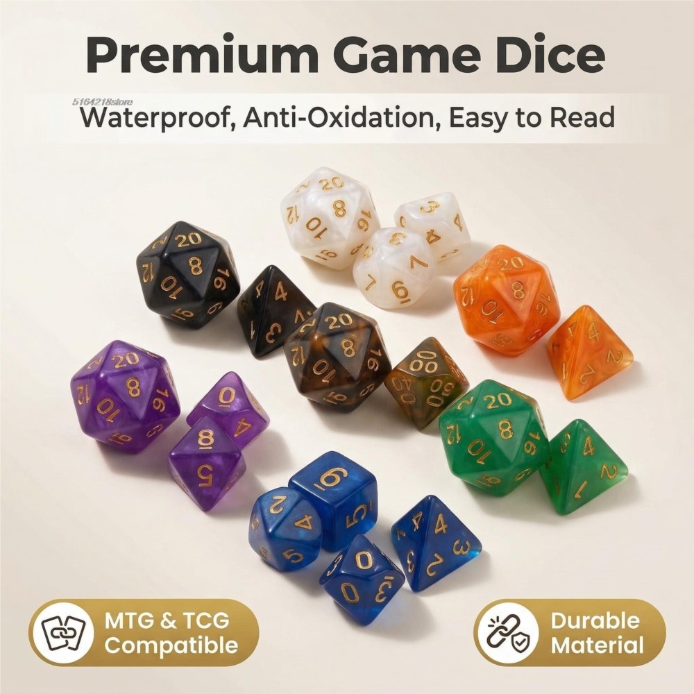 Set di 7 Dadi Poliedrici a Tem - Board Game Hegemony recensione e prezzo