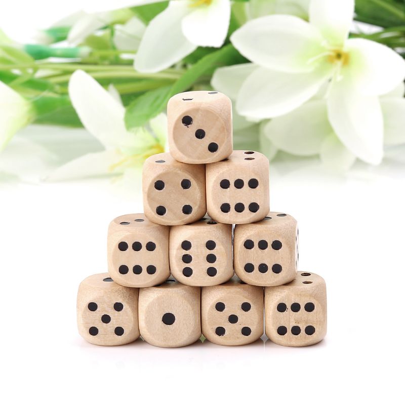 10 pz dadi legno 6 facce D6 fa - Board Game Loop recensione e prezzo